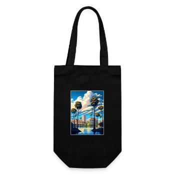 Riverside California Vintage Reiseposter WPA Kunst - Geschenkbeutel für Flaschen - Schwarz - Vorne