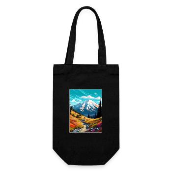 Mount Baldy Texas Vintage Reiseposter Souvenir - Geschenkbeutel für Flaschen - Schwarz - Vorne