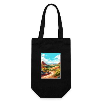 Mount Scott Texas Vintage Travel Poster Souvenir - Gift Bag for Bottles - black - Front