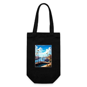 Oxnard California Vintage Reiseposter Souvenir - Geschenkbeutel für Flaschen - Schwarz - Vorne