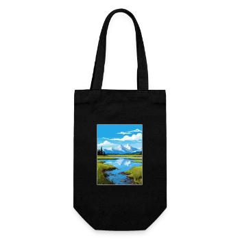 Lac Clark Alaska Vintage voyage affiche Souvenir - Sac à bouteille - noir - Devant