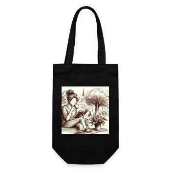 Village cosiness - Gift Bag for Bottles - black - Front