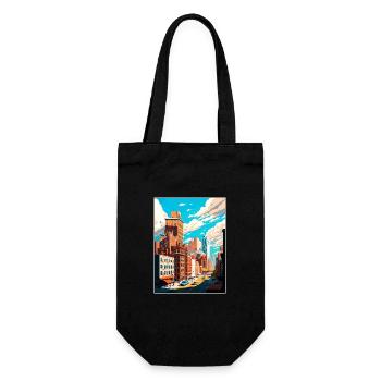 New York State Vintage Travel Poster WPA Souvenir - Gift Bag for Bottles - black - Front