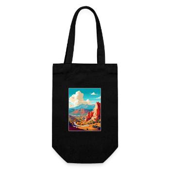 Colorado Springs Vintage Reiseposter Souvenir - Geschenkbeutel für Flaschen - Schwarz - Vorne