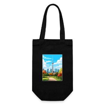 Toronto Canada Vintage Travel Poster WPA Souvenir - Gift Bag for Bottles - black - Front