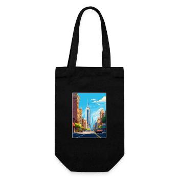 New York State Vintage Travel Poster WPA Souvenir - Gift Bag for Bottles - black - Front