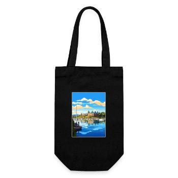 Victoria Kanada Vintage Reiseposter WPA Souvenir - Geschenkbeutel für Flaschen - Schwarz - Vorne
