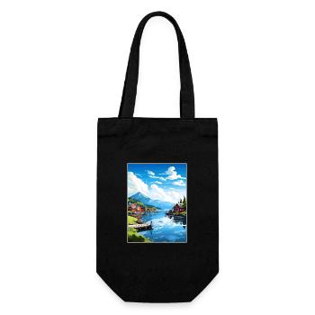Wrangell Alaska Vintage voyage affiche WPA Souvenir - Sac à bouteille - noir - Devant