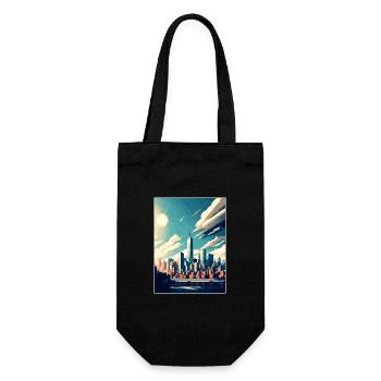 New York State Vintage Travel Poster WPA Souvenir - Gift Bag for Bottles - black - Front