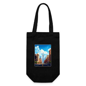 New York State Vintage Travel Poster WPA Souvenir - Gift Bag for Bottles - black - Front