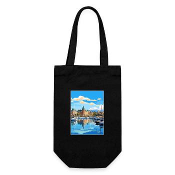 Victoria Kanada Vintage Reiseposter WPA Souvenir - Geschenkbeutel für Flaschen - Schwarz - Vorne