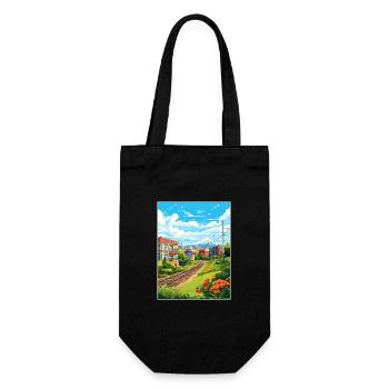 Portland Oregon Vintage Reiseposter WPA Souvenir - Geschenkbeutel für Flaschen - Schwarz - Vorne