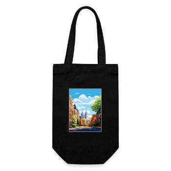 Montreal Canada Vintage Travel Poster WPA Souvenir - Gift Bag for Bottles - black - Front
