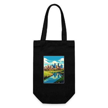 Denver Colorado Vintage Reiseposter WPA Souvenir - Geschenkbeutel für Flaschen - Schwarz - Vorne