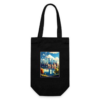 Manhattan New York Vintage voyage affiche Souvenir - Sac à bouteille - noir - Devant