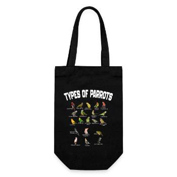Types Of Parrots - Parrots Breeds List - Gift Bag for Bottles - black - Front