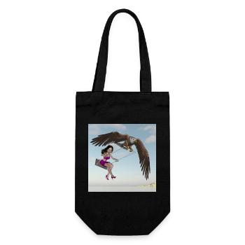 Schwingen am Himmel. - Geschenkbeutel für Flaschen - Schwarz - Vorne