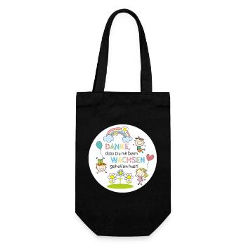Thank you for helping you grow - Kita Farewell - Gift Bag for Bottles - black - Front