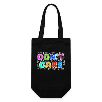 I don't care funny statement attitude indifferent - Gift Bag for Bottles - black - Front