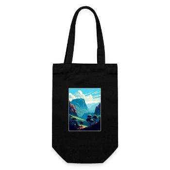 Blue Mountains Australien Vintage Reiseposter WPA - Geschenkbeutel für Flaschen - Schwarz - Vorne