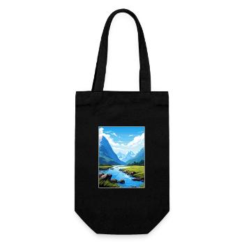Milford Track Neuseeland Vintage Reiseposter - Geschenkbeutel für Flaschen - Schwarz - Vorne