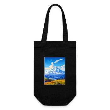 Mont Ruapehu Nouvelle-Zélande Vintage Travel Poster - Sac à bouteille - noir - Devant