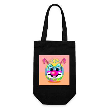 EASTER EGGS CLOWN EASTER BUNNY - Gift Bag for Bottles - black - Front