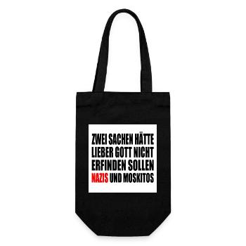 Fch nzs - nazis und moskitos - Geschenkbeutel für Flaschen - Schwarz - Vorne