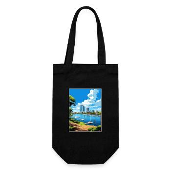 Darwin Australie déco Vintage voyage affiche WPA - Sac à bouteille - noir - Devant