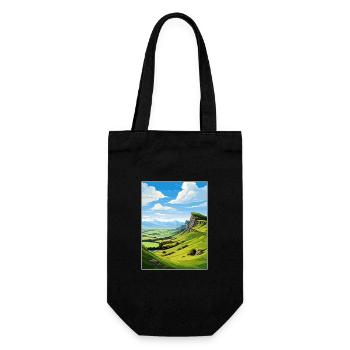 Te Mata Peak New Zealand Vintage Travel Poster WPA - Gift Bag for Bottles - black - Front