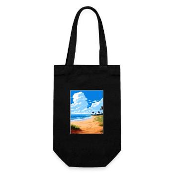 Four Mile Beach Australien Vintage-Reiseposter - Geschenkbeutel für Flaschen - Schwarz - Vorne