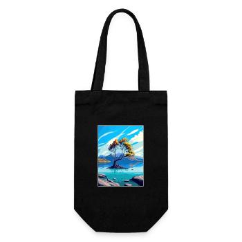 Lake Wanaka Neuseeland Vintage Reiseposter WPA - Geschenkbeutel für Flaschen - Schwarz - Vorne