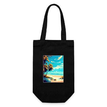 Four Mile Beach Australien Vintage-Reiseposter - Geschenkbeutel für Flaschen - Schwarz - Vorne
