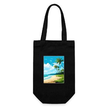 Palm Cove Beach Australien Vintage Reiseposter - Geschenkbeutel für Flaschen - Schwarz - Vorne