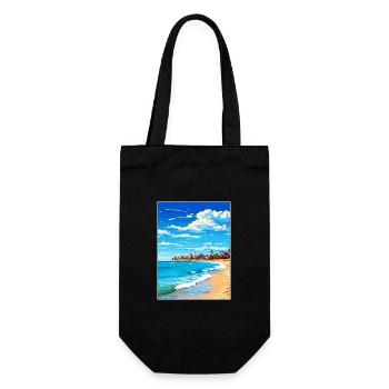 Cottesloe Beach Australia Vintage Travel Poster - Gift Bag for Bottles - black - Front