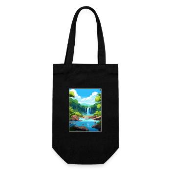 Daintree Rainforest Australia Deco Travel Poster - Gift Bag for Bottles - black - Front