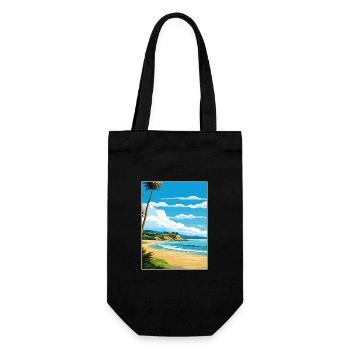 Whanganmata Whanganmatad Neuseeland Reiseposter - Geschenkbeutel für Flaschen - Schwarz - Vorne