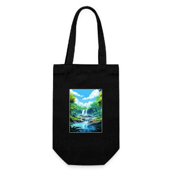 Daintree Rainforest Australie déco affiche de voyage - Sac à bouteille - noir - Devant
