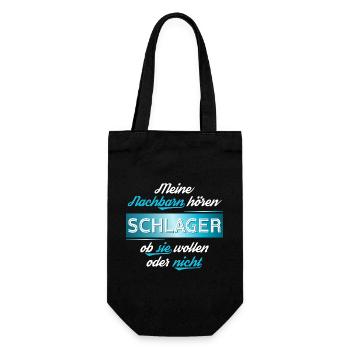 My neighbors listen to pop music - Gift Bag for Bottles - black - Front