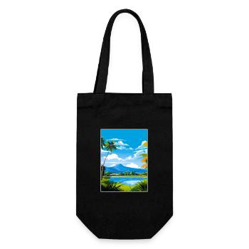 Cairns Australia Vintage Travel Poster Souvenir - Gift Bag for Bottles - black - Front