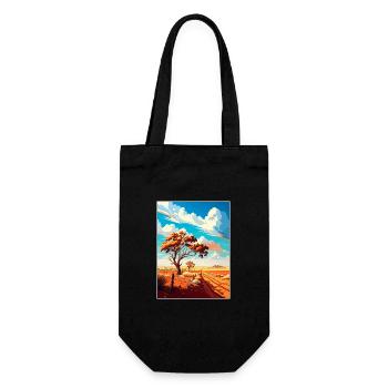Outback Au Australien Vintage Reiseposter WPA Kunst - Geschenkbeutel für Flaschen - Schwarz - Vorne