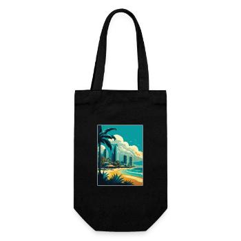 Gold Coast Australia Vintage Travel Poster WPA Art - Gift Bag for Bottles - black - Front