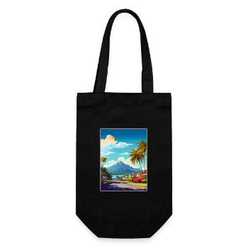 Tauranga Nouvelle-Zélande Vintage voyage affiche WPA Art - Sac à bouteille - noir - Devant