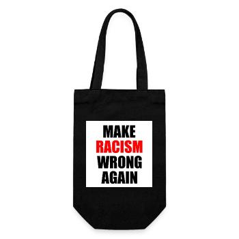 make racism wrong again - Geschenkbeutel für Flaschen - Schwarz - Vorne