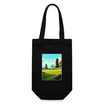 Osterinsel Dekoration Vintage Reiseposter WPA - Geschenkbeutel für Flaschen - Schwarz - Vorne
