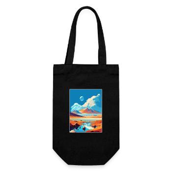 Atacama Wüste Dekoration Vintage Reise Poster - Geschenkbeutel für Flaschen - Schwarz - Vorne