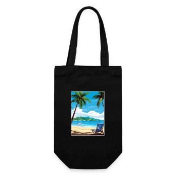 Antigua-et-Barbuda Affiche de voyage dans les Caraïbes - Sac à bouteille - noir - Devant