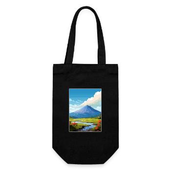Poas Vulkan Nationalpark Vintage Reiseposter - Geschenkbeutel für Flaschen - Schwarz - Vorne