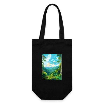 Amazone Rainforest Vintage Travel Poster Souvenir - Gift Bag for Bottles - black - Front