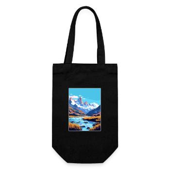 Decoration Vintage Travel Poster WPA Art - Gift Bag for Bottles - black - Front